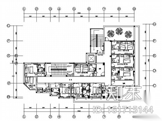 [龙岩]精致现代主题式快捷酒店室内施工图（含高清效果图...施工图下载【ID:161715144】