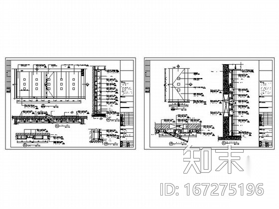 全日制餐厅装饰墙详图cad施工图下载【ID:167275196】