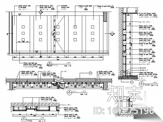 全日制餐厅装饰墙详图cad施工图下载【ID:167275196】