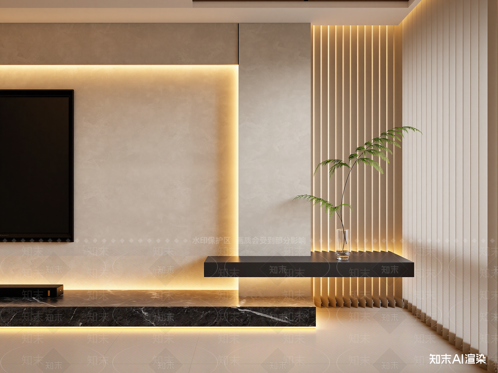 现代家居客厅3D模型下载【ID:1221995513】