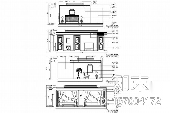 豪华欧式风格总统套房室内施工图cad施工图下载【ID:167004172】