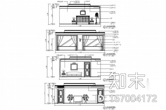 豪华欧式风格总统套房室内施工图cad施工图下载【ID:167004172】