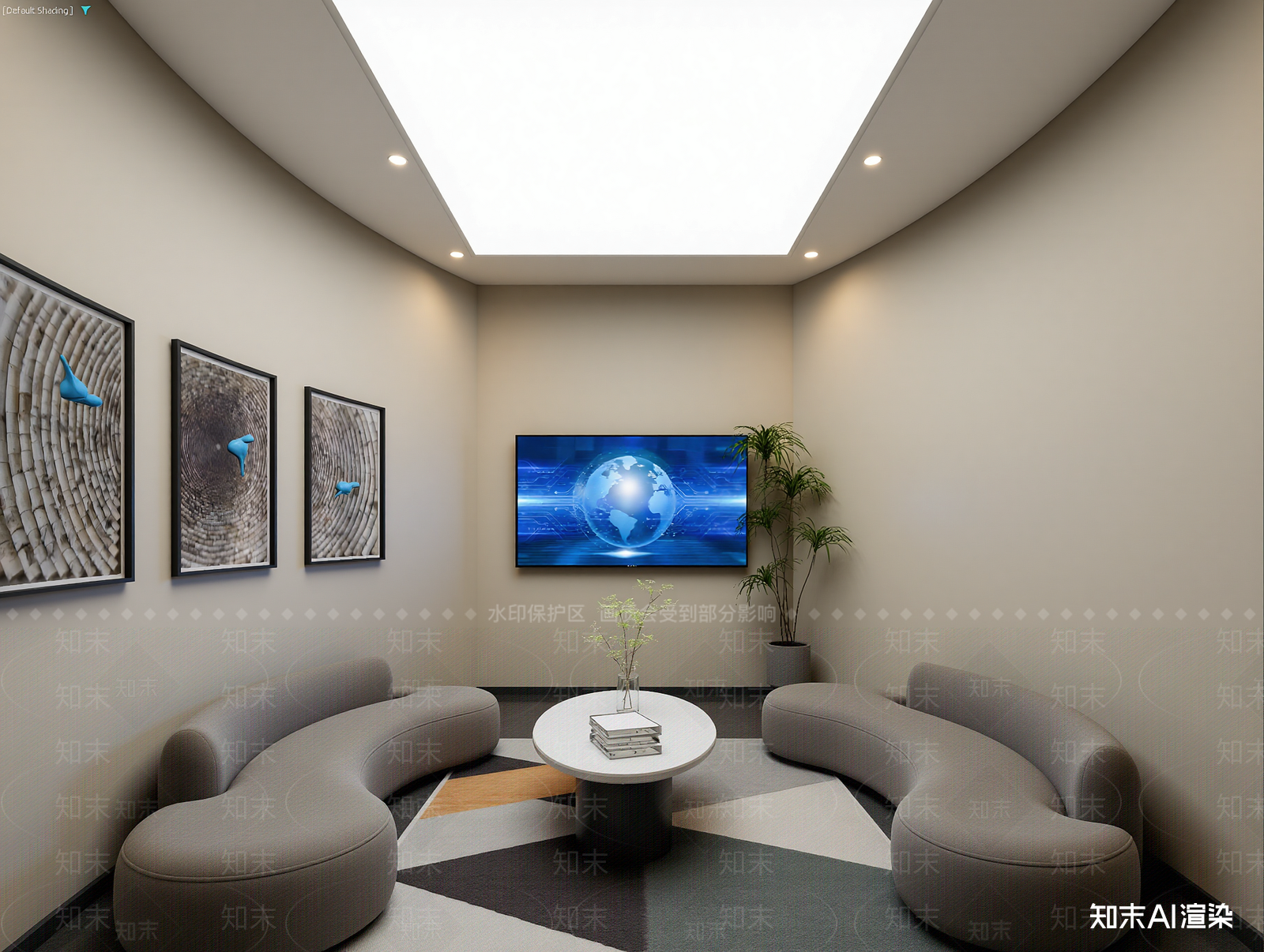 现代接待室3D模型下载【ID:1213938192】