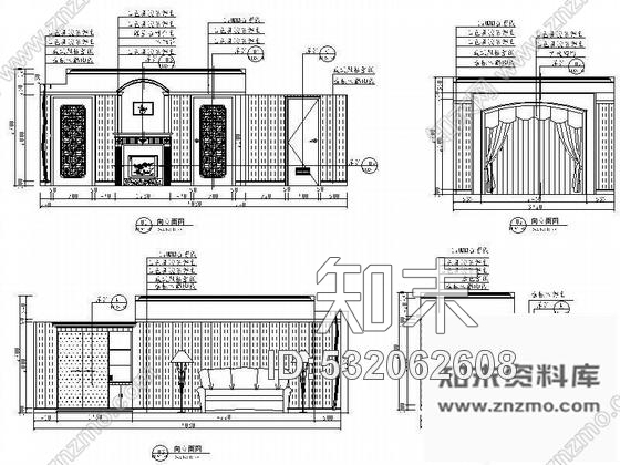施工图某酒店欧式套房装修图cad施工图下载【ID:532062608】