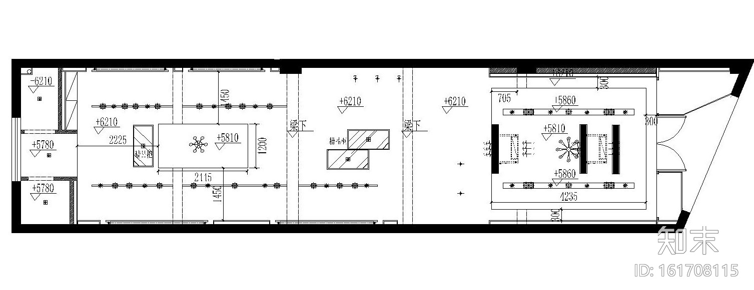 某精品服装店全套装饰施工图设计（附效果图）cad施工图下载【ID:161708115】