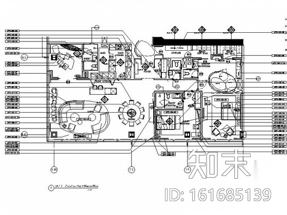 [上海]高档酒店式公寓三居室样板间装修图（含实景）cad施工图下载【ID:161685139】