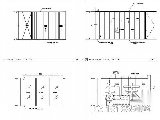 [上海]高档酒店式公寓三居室样板间装修图（含实景）cad施工图下载【ID:161685139】