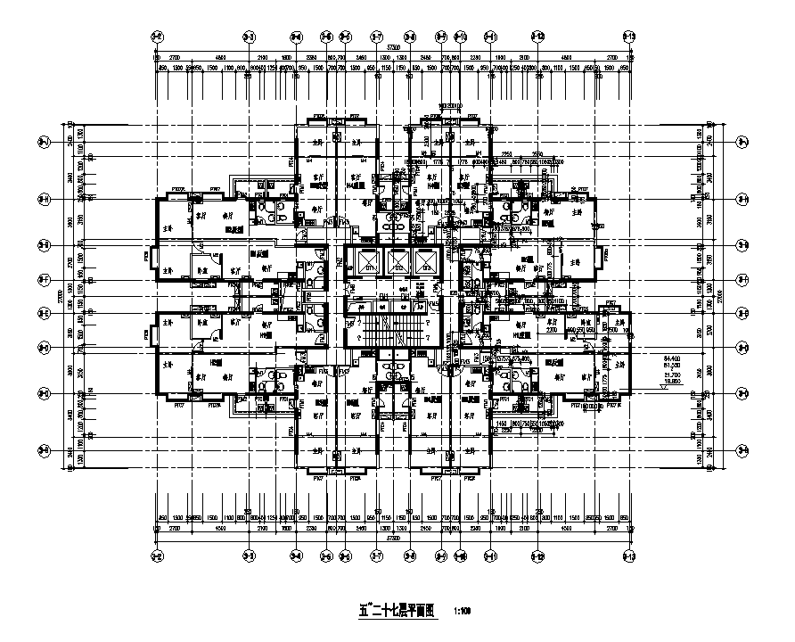 某高层综合楼全套施工图cad施工图下载【ID:149559107】