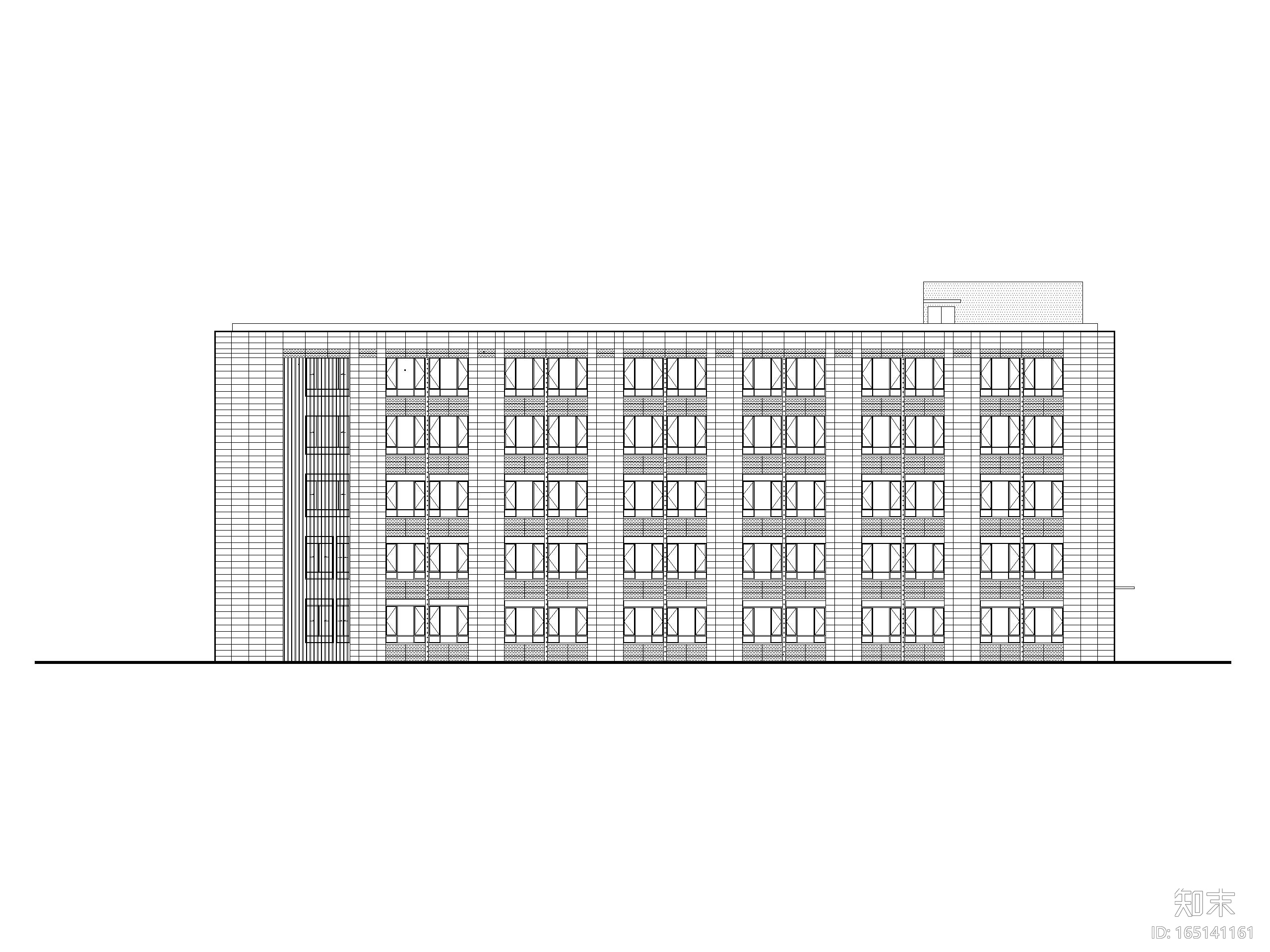医疗中心体检办公楼建筑施工图cad施工图下载【ID:165141161】