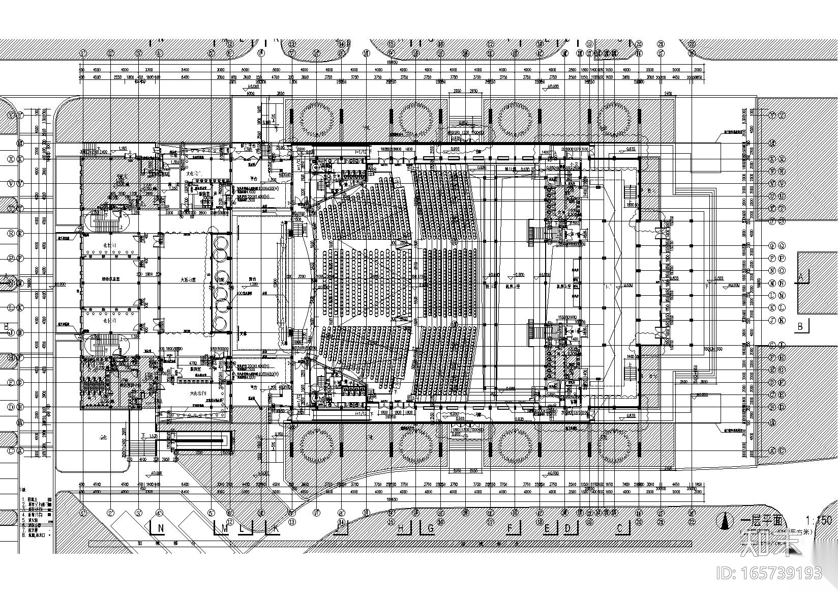 [上海]同济大学大礼堂保护性改建项目施工图cad施工图下载【ID:165739193】