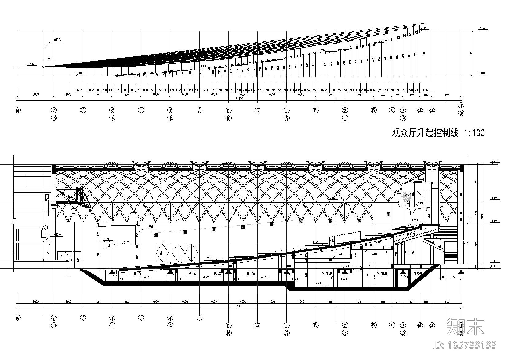 [上海]同济大学大礼堂保护性改建项目施工图cad施工图下载【ID:165739193】