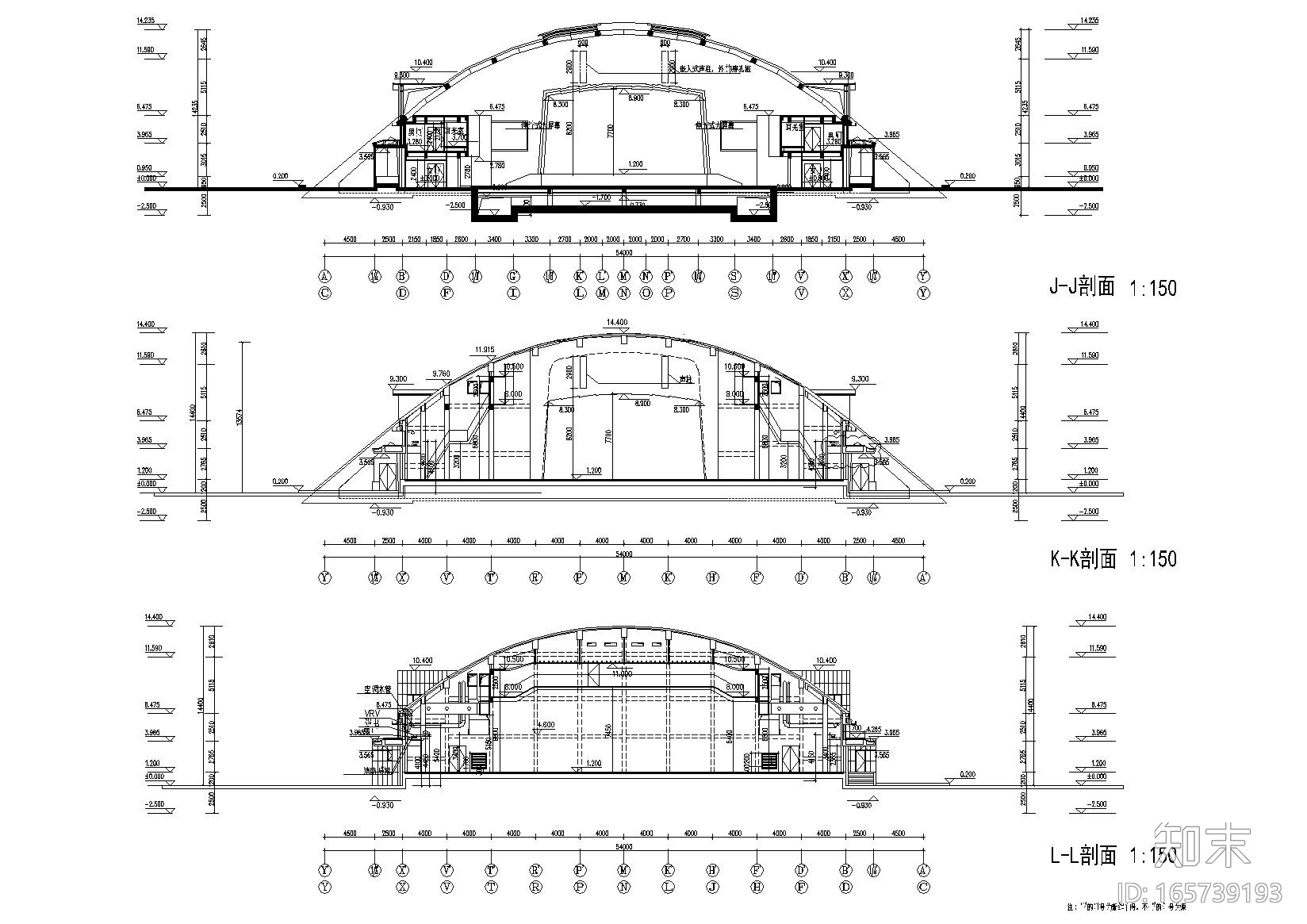 [上海]同济大学大礼堂保护性改建项目施工图cad施工图下载【ID:165739193】