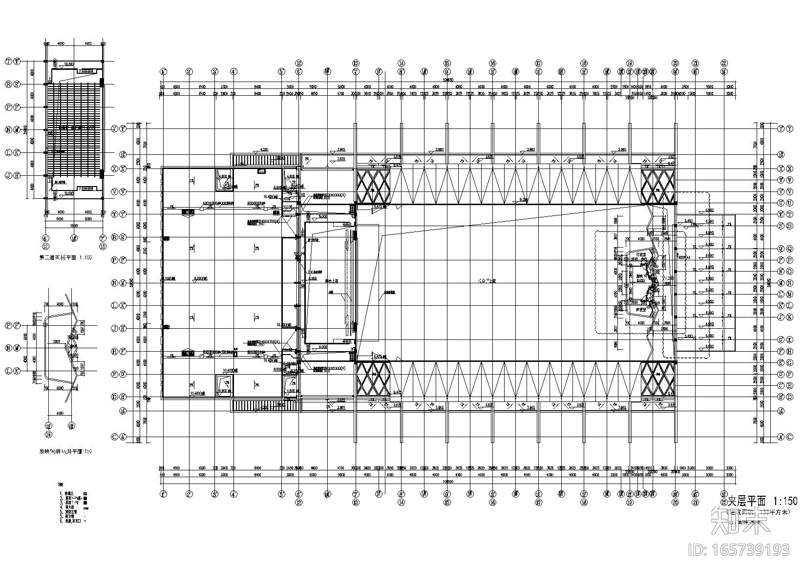 [上海]同济大学大礼堂保护性改建项目施工图cad施工图下载【ID:165739193】