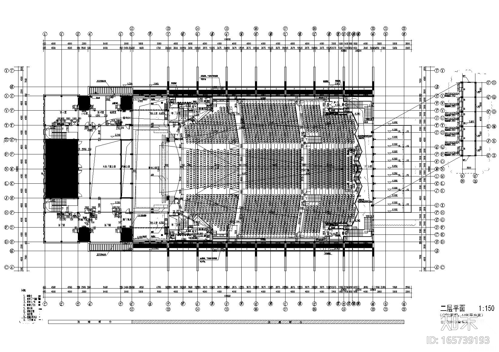 [上海]同济大学大礼堂保护性改建项目施工图cad施工图下载【ID:165739193】