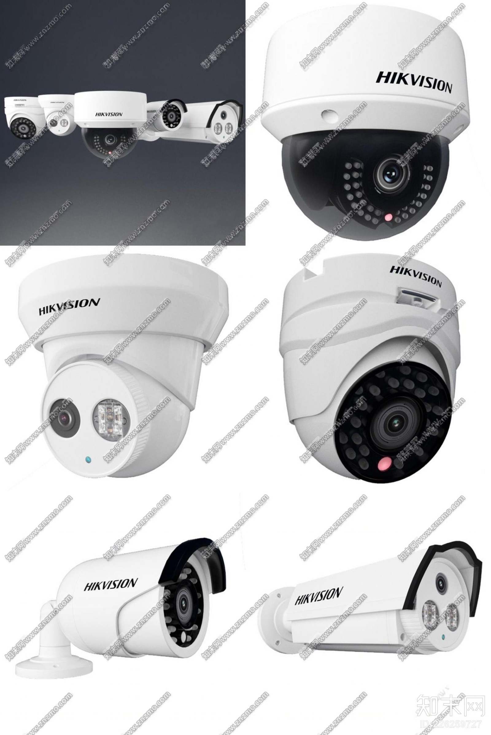 现代监控摄像头3D模型下载【ID:226259727】