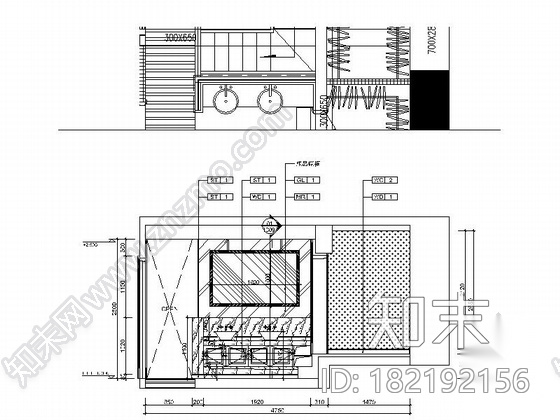 [南京]现代高档时尚LOFT样板房装修图（含效果）施工图下载【ID:182192156】