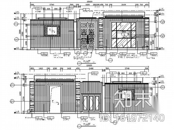 [深圳]豪华酒店宴会厅贵宾室装饰设计施工图施工图下载【ID:161972140】