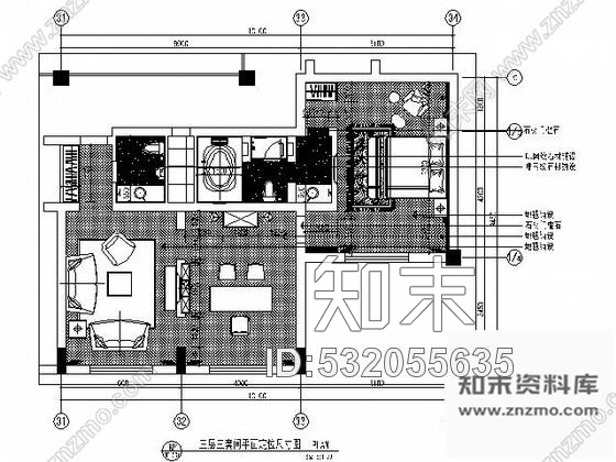 施工图山东某酒店三套间装修图施工图下载【ID:532055635】