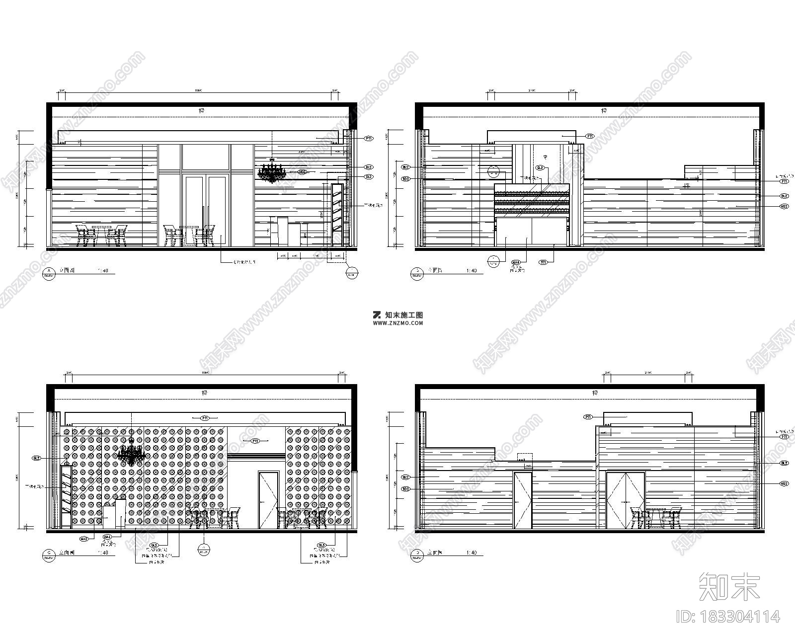 雨花都D6户型施工及材料样板施工图CAD下载cad施工图下载【ID:183304114】