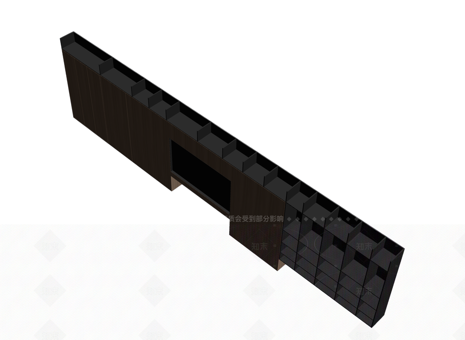 完整电视墙组合3D模型下载【ID:1206199759】