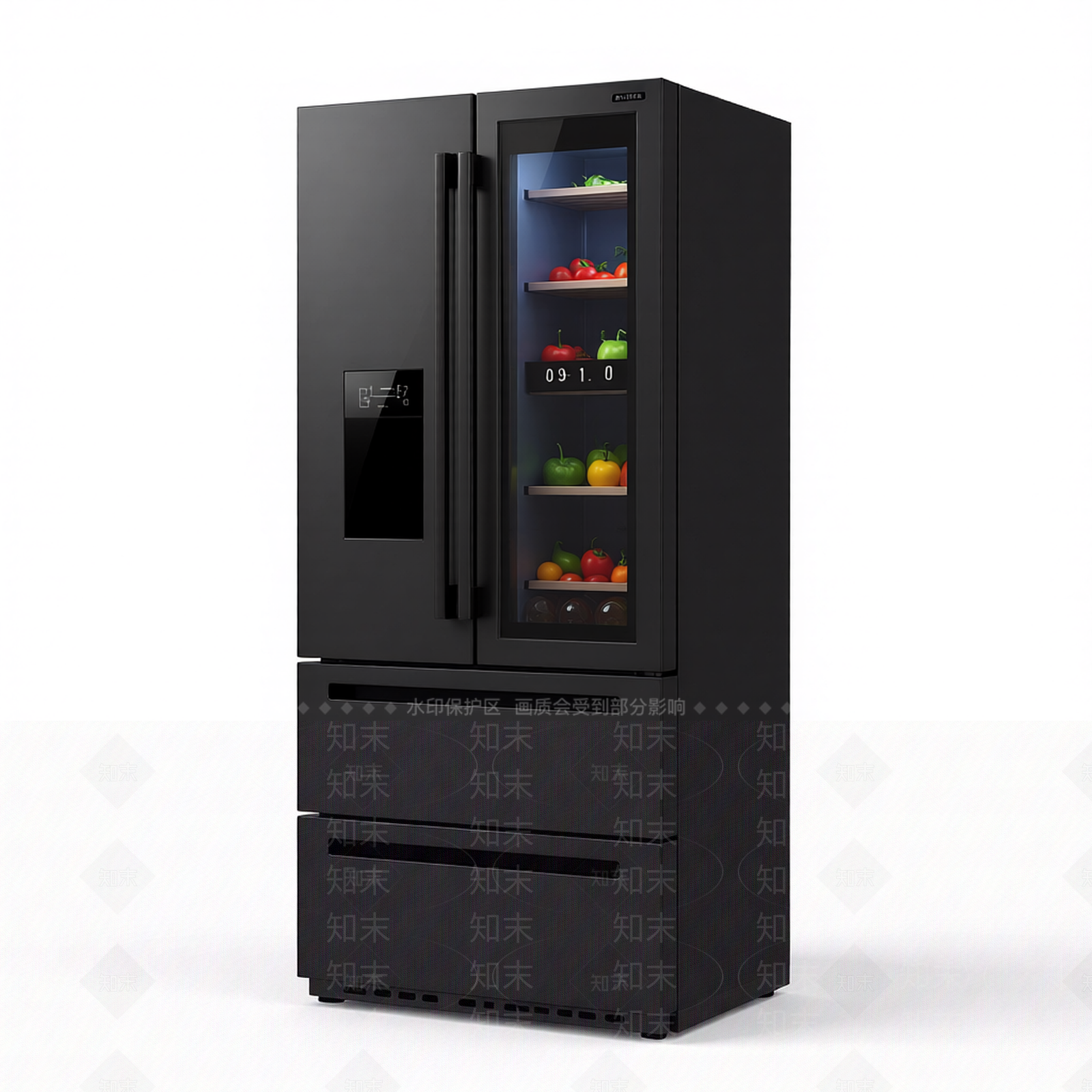 现代黑色酒柜3D模型下载【ID:1206200164】
