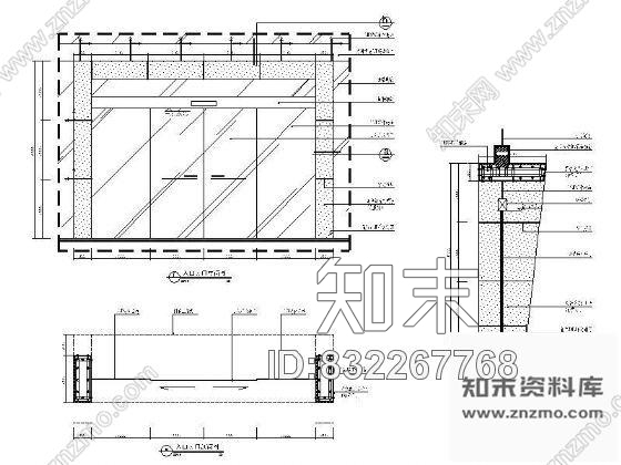 图块/节点售楼处入口门套详图cad施工图下载【ID:832267768】