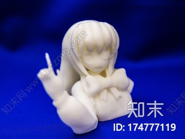 卡通美少女半身像3d打印模型下载【ID:174777119】