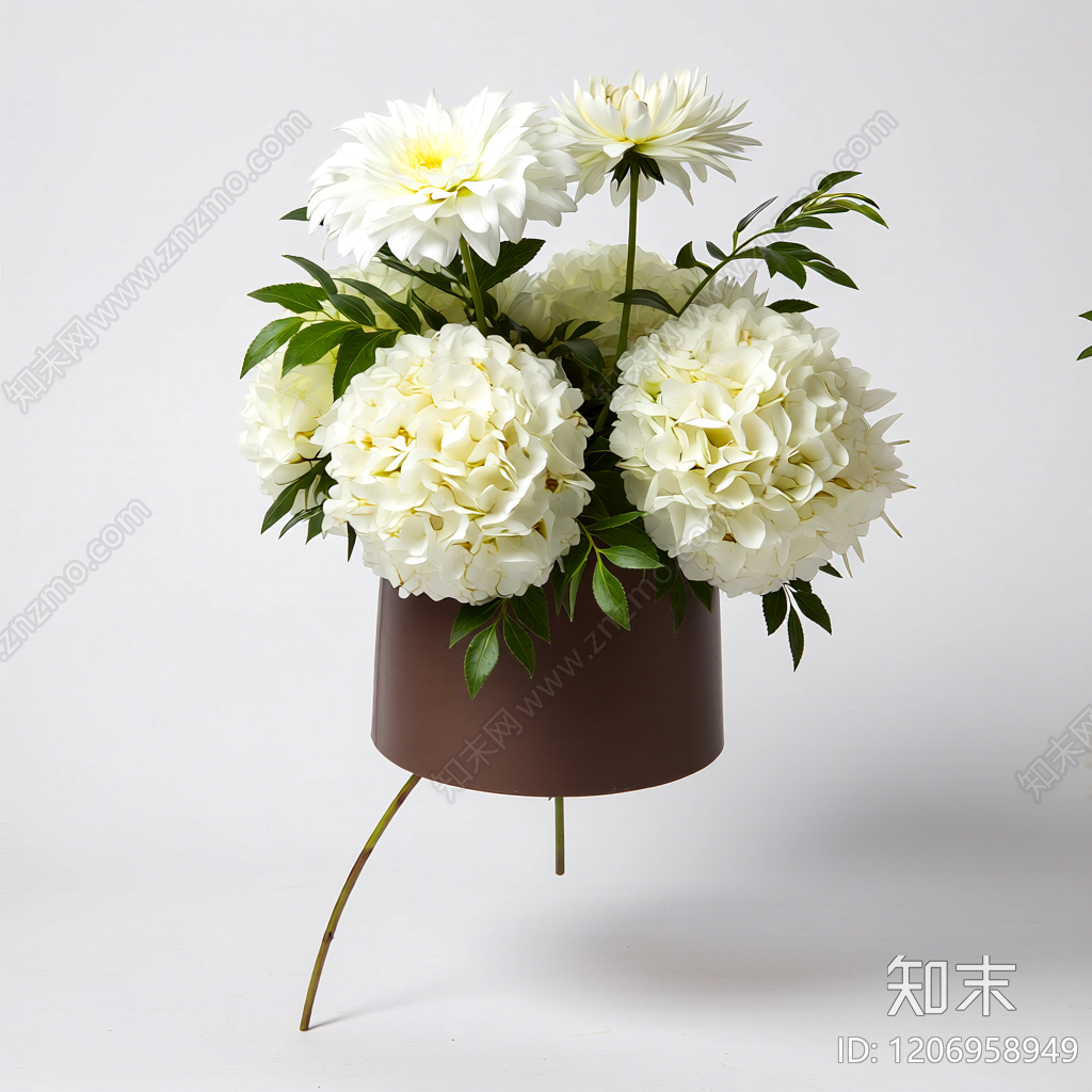 花盆花卉组合3D模型下载【ID:1206958949】