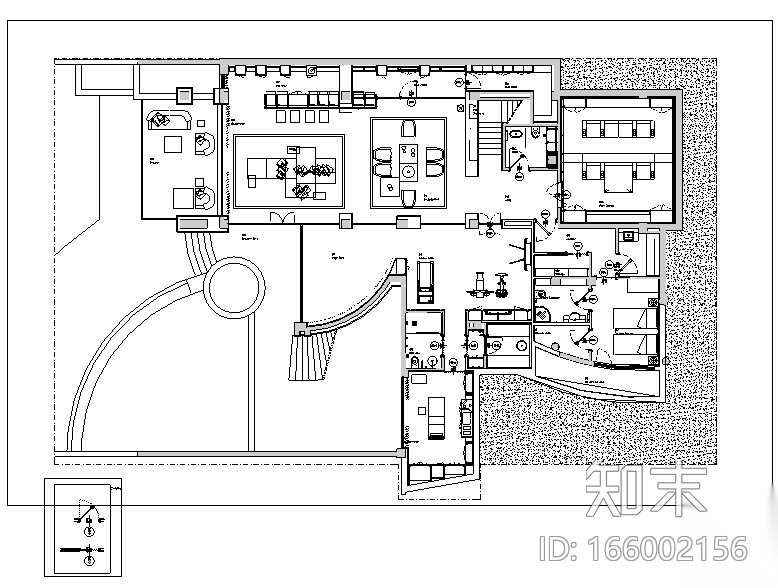 [四川]麓湖生态城别墅B户型样板间设计施工图（附效果图...cad施工图下载【ID:166002156】