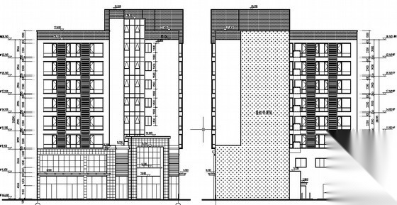 [四川省绵阳市]某灾后重建八层商住楼建筑施工图cad施工图下载【ID:167356110】