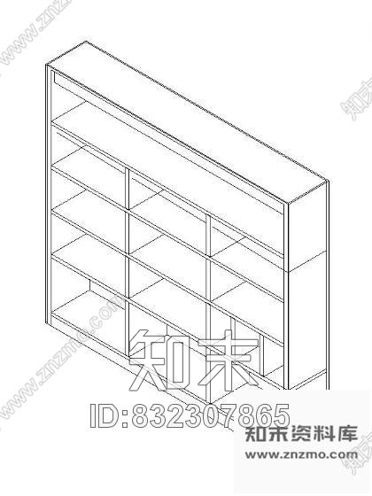 图块/节点书柜CAD三维图块1施工图下载【ID:832307865】