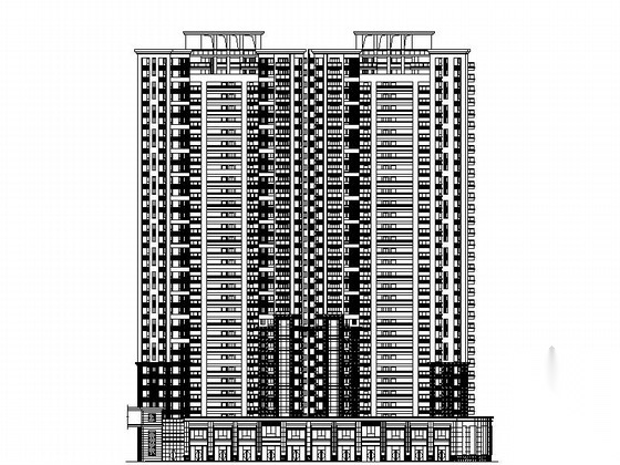 [东莞]某欧式风格33层住宅楼建筑方案图（含效果图）cad施工图下载【ID:167492165】