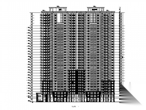 [东莞]某欧式风格33层住宅楼建筑方案图（含效果图）cad施工图下载【ID:167492165】