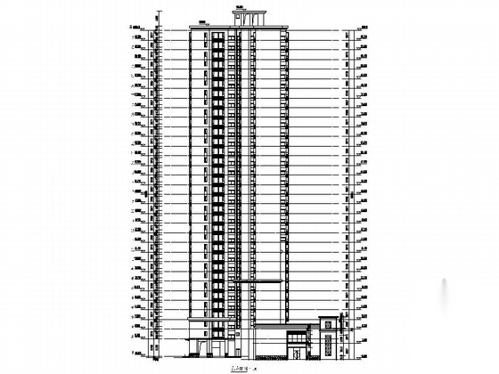 [东莞]某欧式风格33层住宅楼建筑方案图（含效果图）cad施工图下载【ID:167492165】