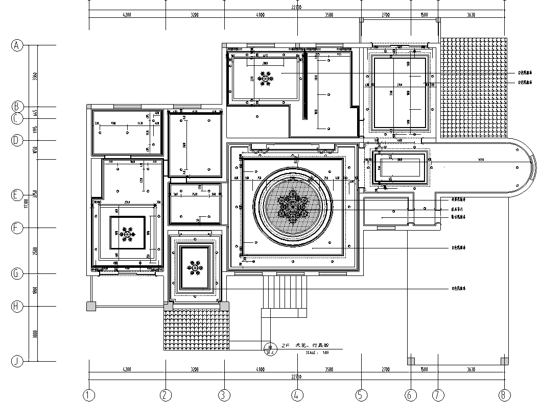 [湖南]某二层欧式风格别墅室内设计施工图及效果图施工图下载【ID:161775180】