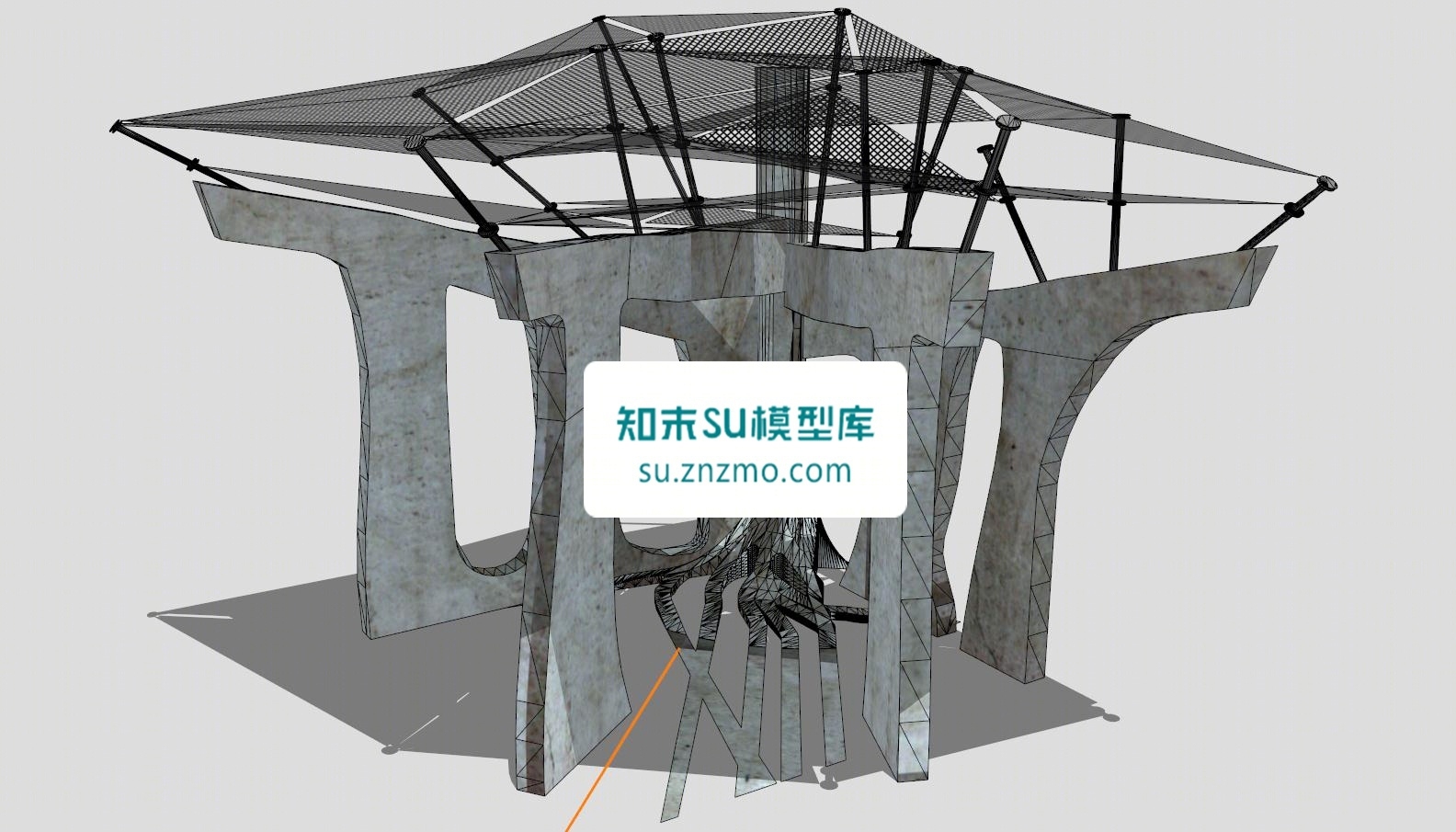 观景榕树亭SU模型下载【ID:148511239】