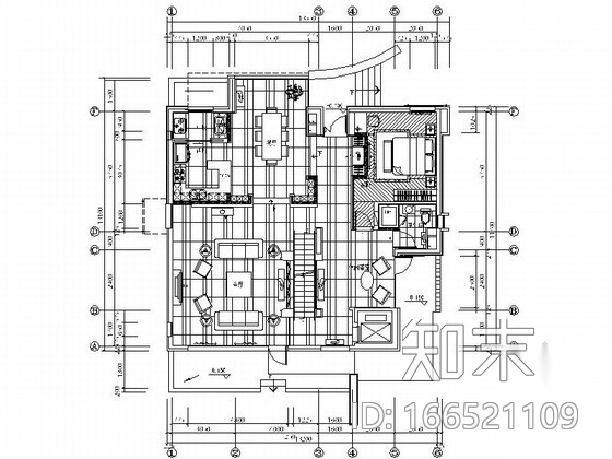 [北京]独栋海景现代简欧三层别墅室内装修图（含效果）cad施工图下载【ID:166521109】