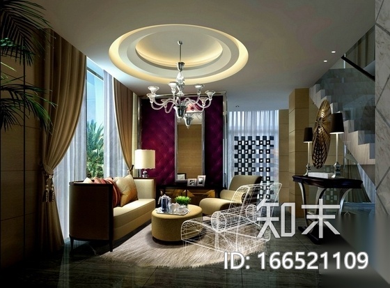 [北京]独栋海景现代简欧三层别墅室内装修图（含效果）cad施工图下载【ID:166521109】