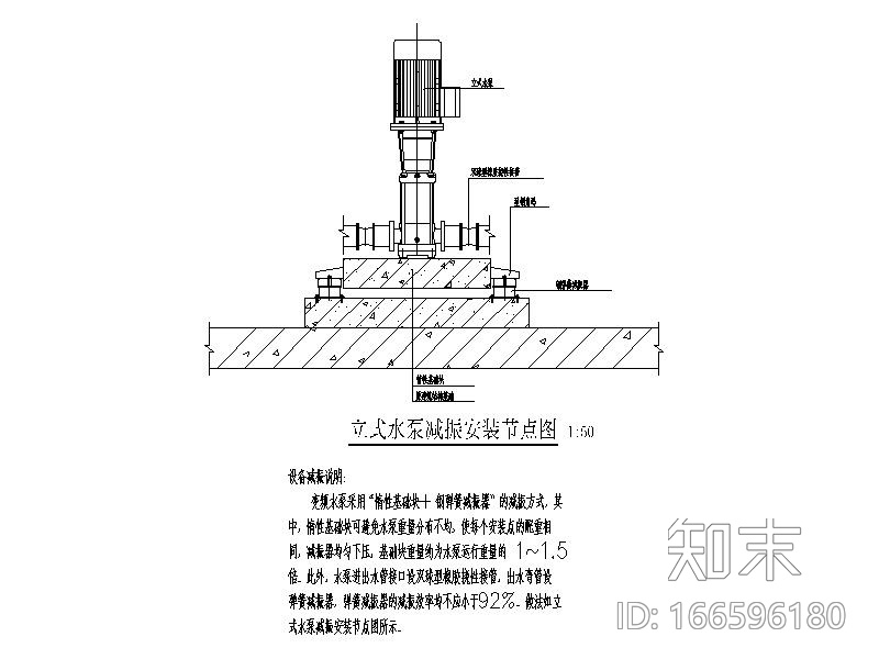 超高层办公建筑生活泵房大样图CAD施工图下载【ID:166596180】