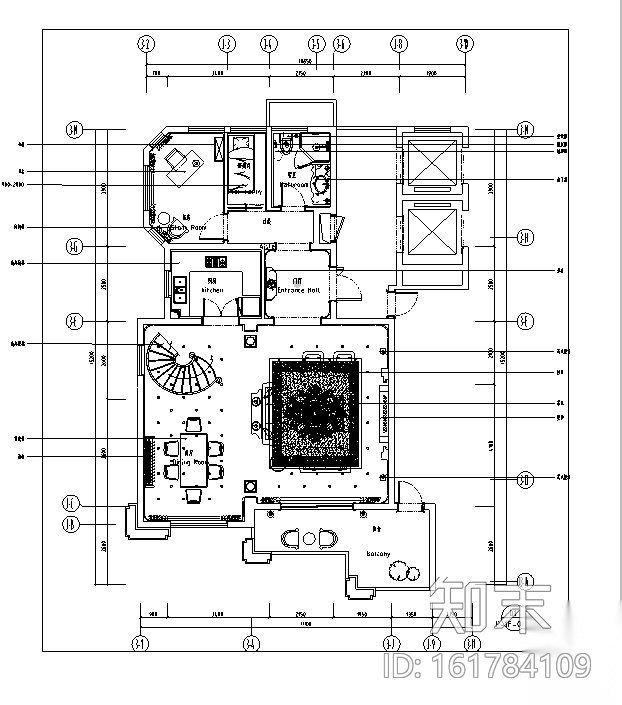 [温州]欧式风格别墅样板间住宅空间设计施工图（含效果...cad施工图下载【ID:161784109】