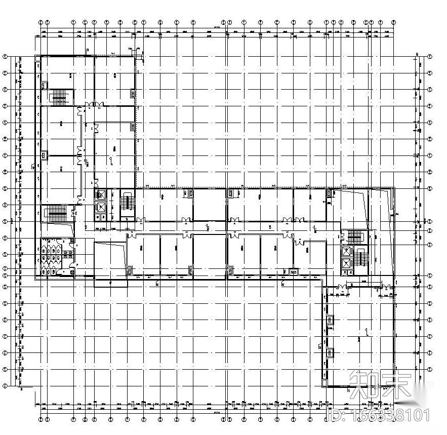 长沙万科城36~37栋公寓户型设计图cad施工图下载【ID:166338101】
