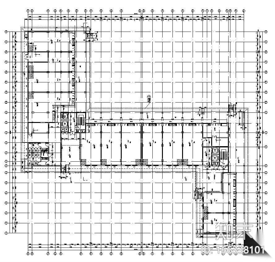 长沙万科城36~37栋公寓户型设计图cad施工图下载【ID:166338101】