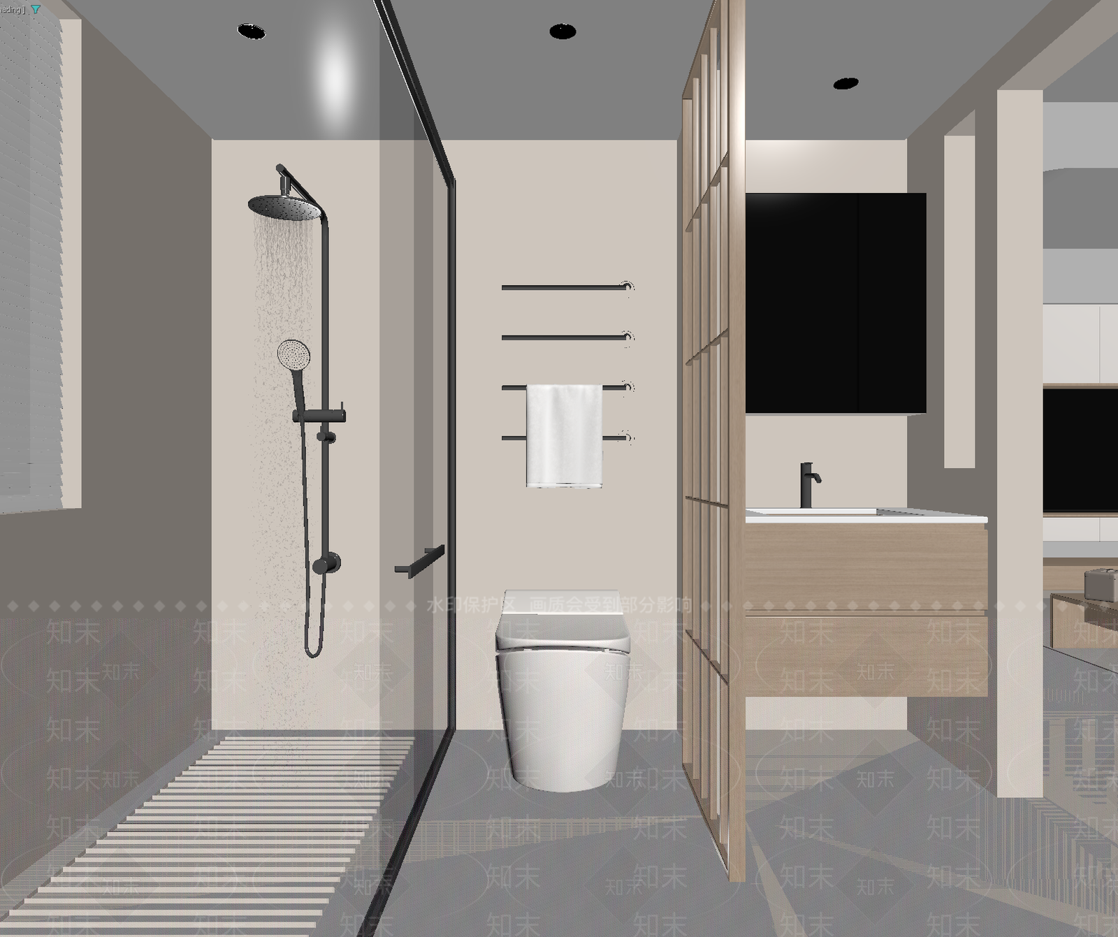 原木卫生间3D模型下载【ID:1214836036】