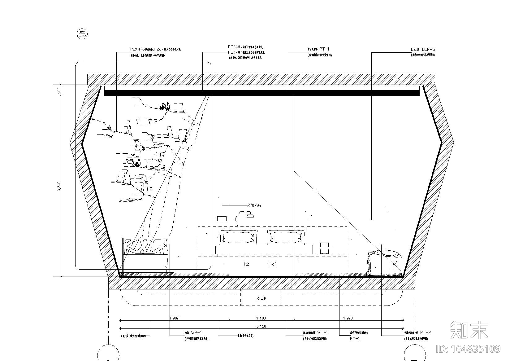 [云南]板栗林P2户型树屋体验住宅施工图cad施工图下载【ID:164835109】