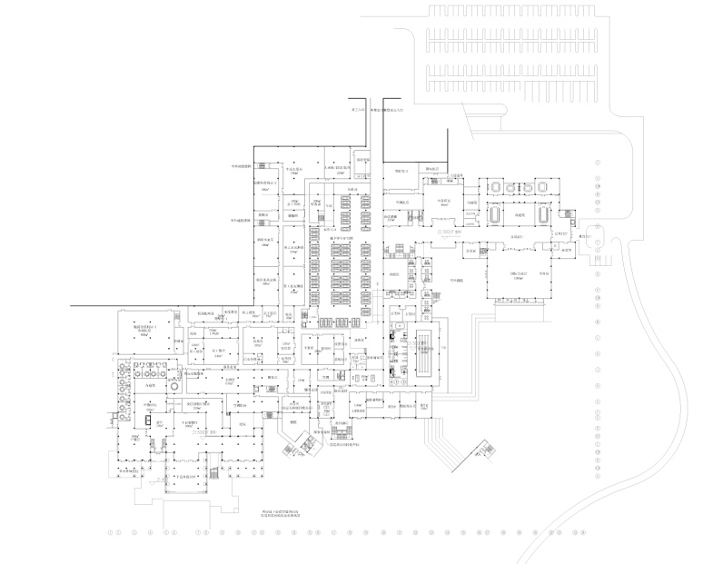 武汉花山希尔顿度假酒店cad施工图下载【ID:151513149】