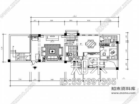 施工图新中式联排别墅室内装修图含实景cad施工图下载【ID:531991305】