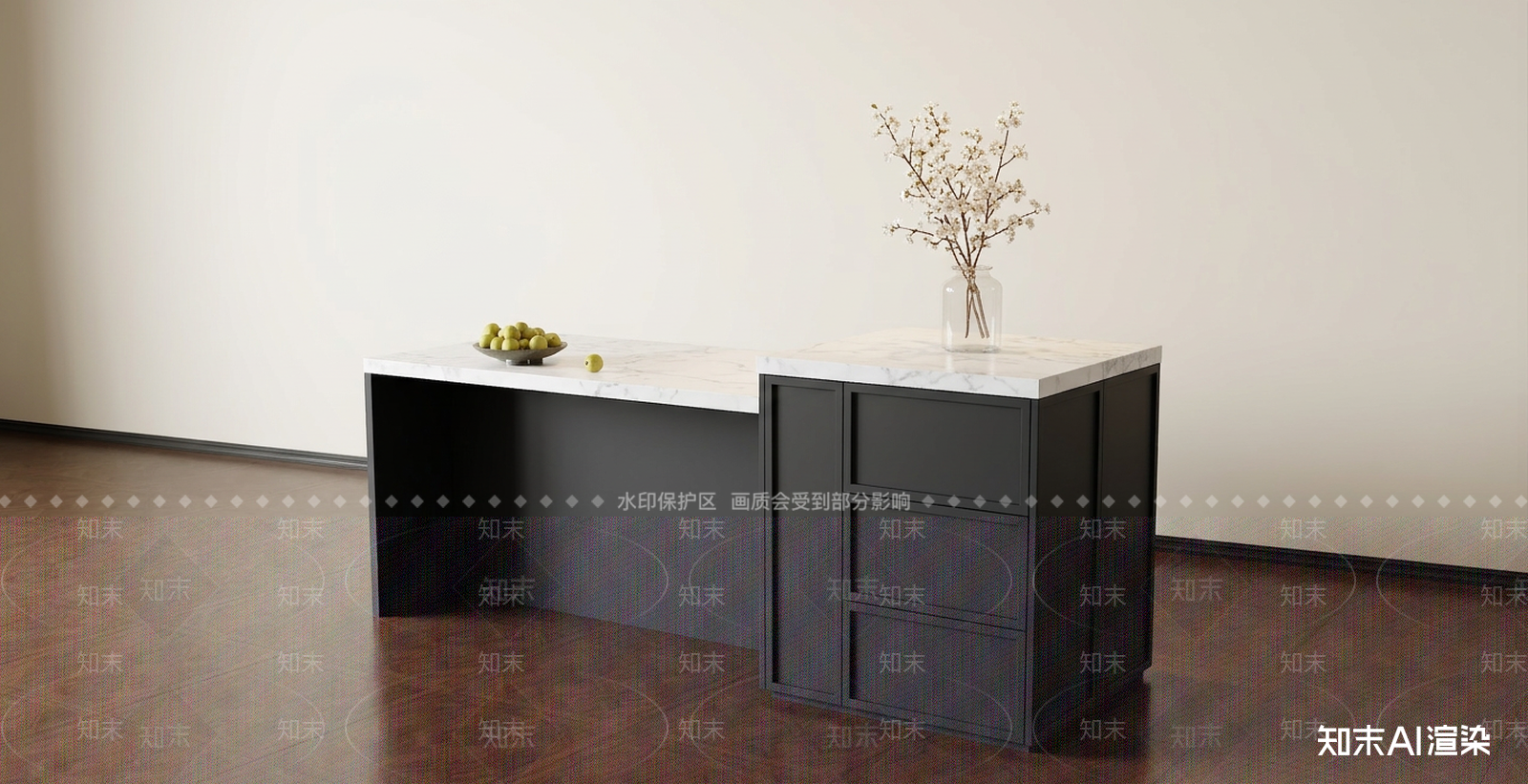 深色岛台岛台3D模型下载【ID:1227494194】