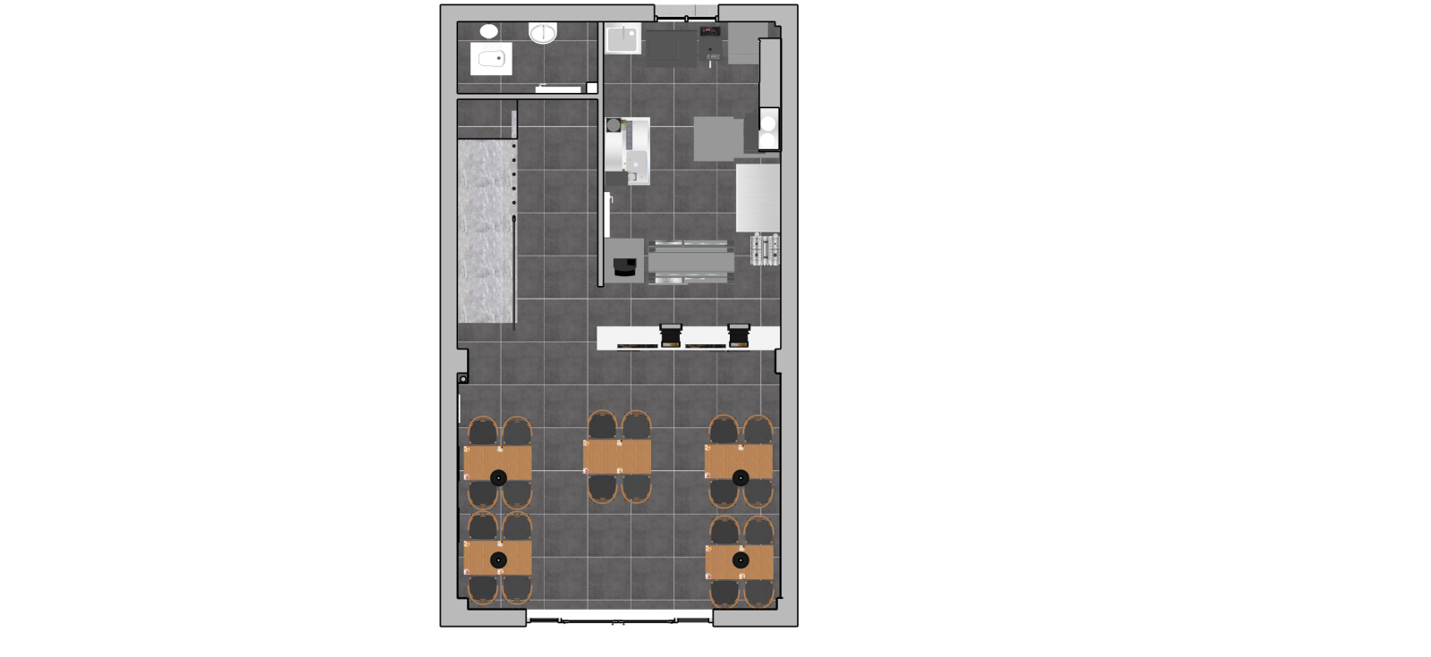 现代咖啡厅SU模型下载【ID:1222308100】