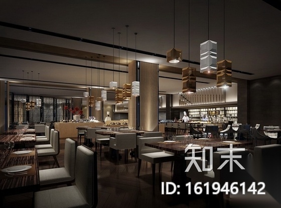 [上海]五星级高档酒店全日制餐厅装修图（含效果）cad施工图下载【ID:161946142】