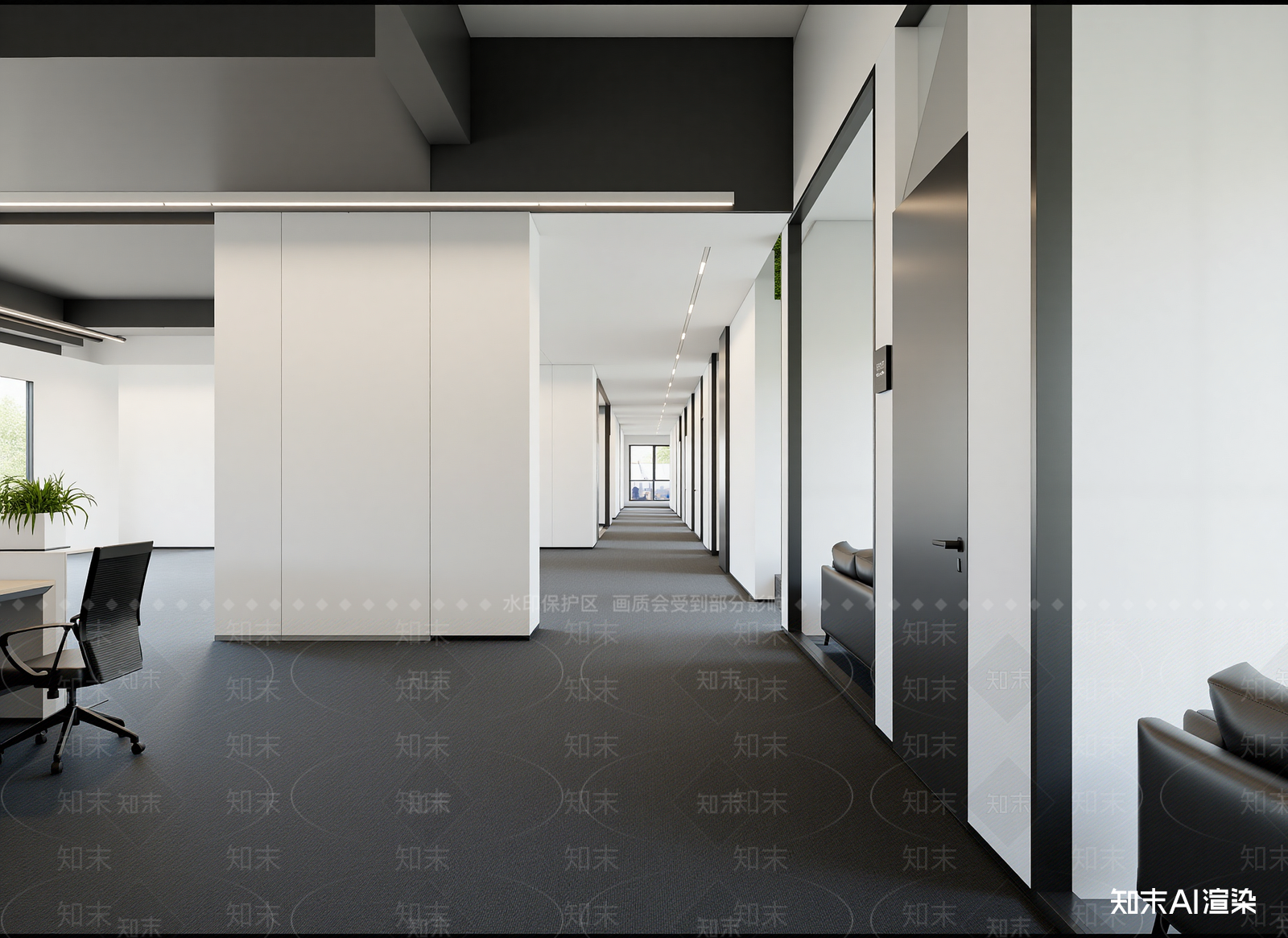 现代走廊3D模型下载【ID:1214657384】
